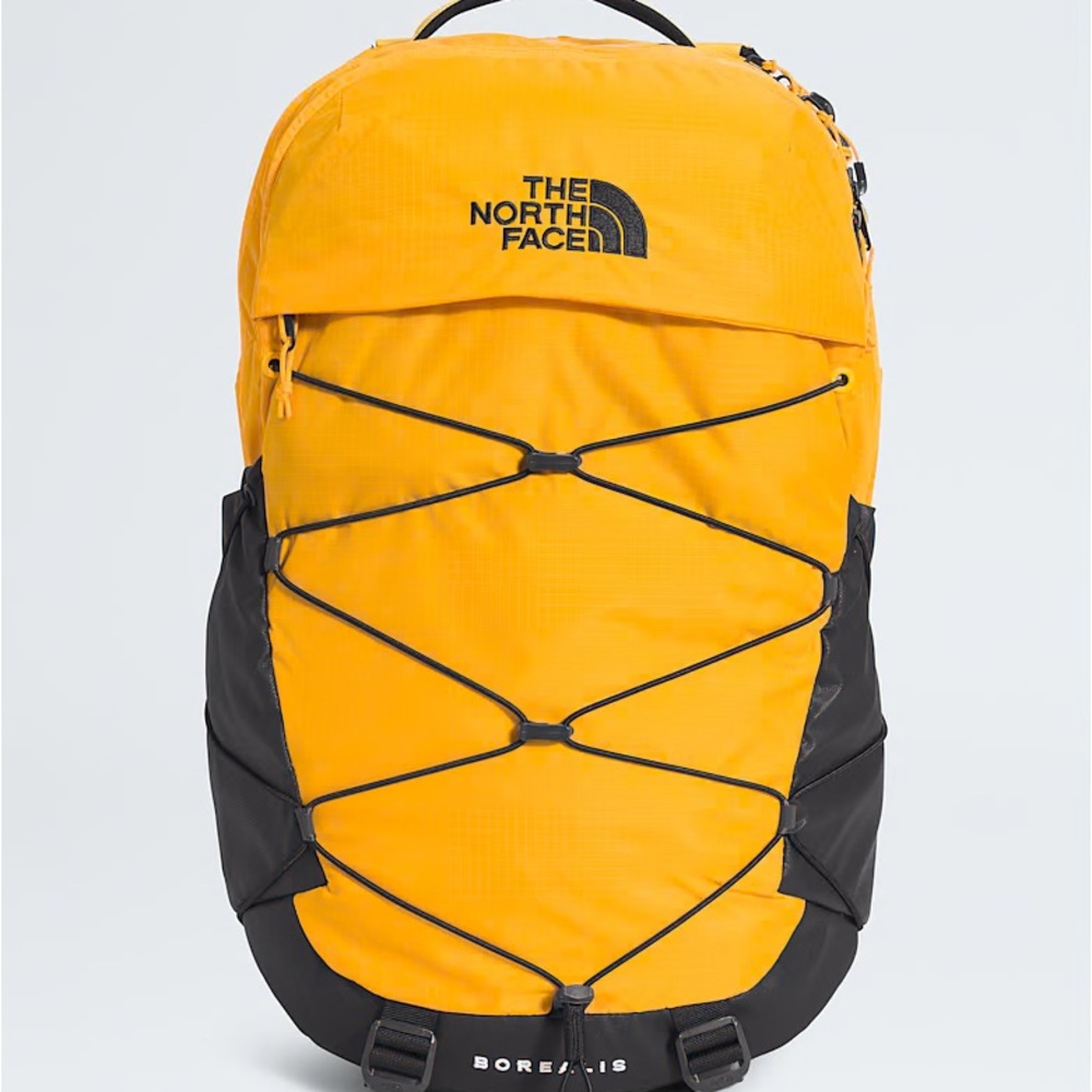 NEW w/ tags: The North Face Borealis Yellow & Black Backpack. Computer sleeve.